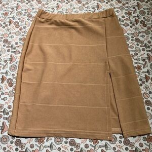 PrettyLittleThing Camel Bandage Mini Skirt Size XS